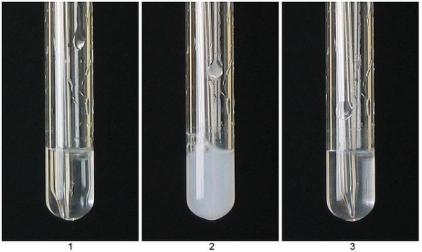 Lime water is used to test for carbon dioxide. Image weebly.com