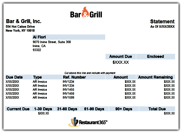bar and grill statement of the bar and grill statement of the